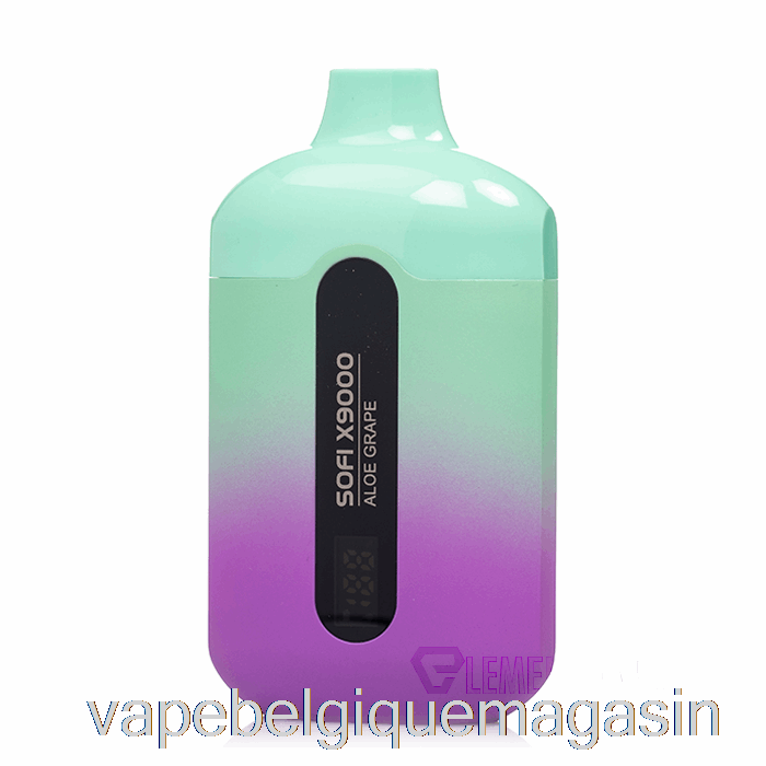 Vape Belgique Sofi X9000 0% Zéro Nicotine Smart Jetable Aloe Raisin